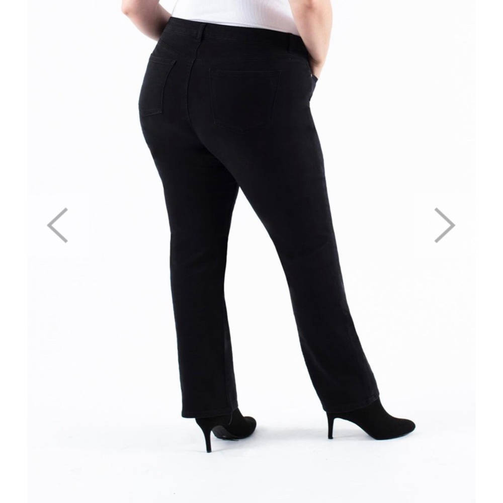 Measure and Made Black Straight Leg Jeans